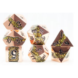 Mica Series 7 piece Metal Dice Set